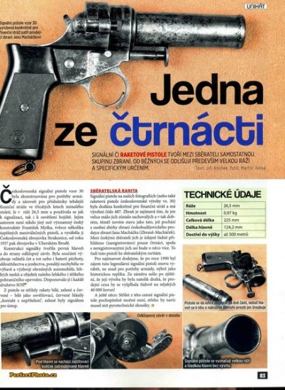 Časopis Zbraně & Náboje srpen 2013 sign.pistole Vz 30